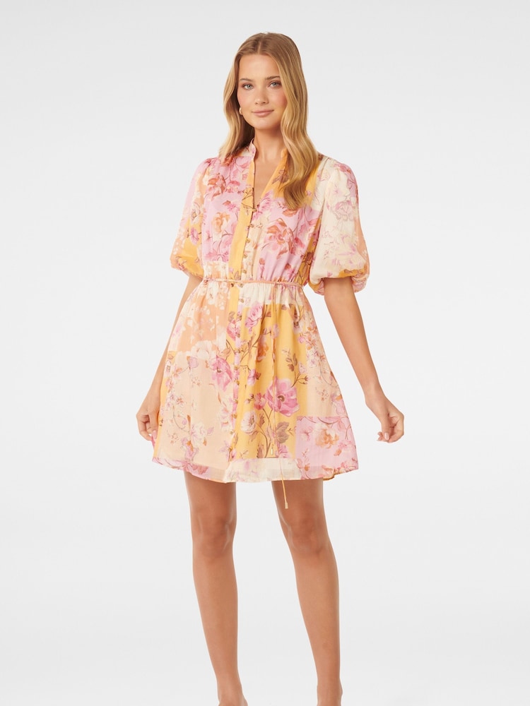 Forever New Cream Loanna Mini Skater Dress - Image 5 of 5