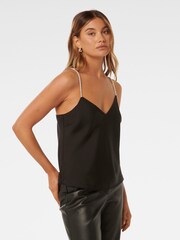 Forever New Black Drew Diamante Strap Camisole - Image 3 of 5