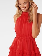 Forever New Red Lily-Rose Halter Neck Mini Dress - Image 3 of 5