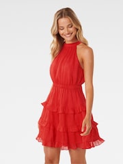 Forever New Red Lily-Rose Halter Neck Mini Dress - Image 4 of 5