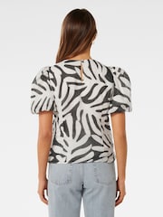 Forever New White Lula Puff Sleeves Top - Image 4 of 5