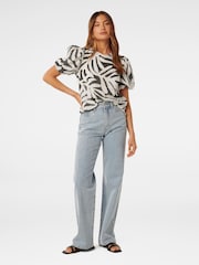 Forever New White Lula Puff Sleeves Top - Image 5 of 5