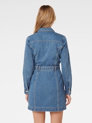 Forever New Blue 100% Cotton Raelyn Denim Dress - Image 5 of 5