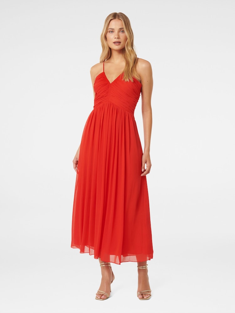 Forever New Red Nakita Ruched Bodice Maxi Dress - Image 2 of 5