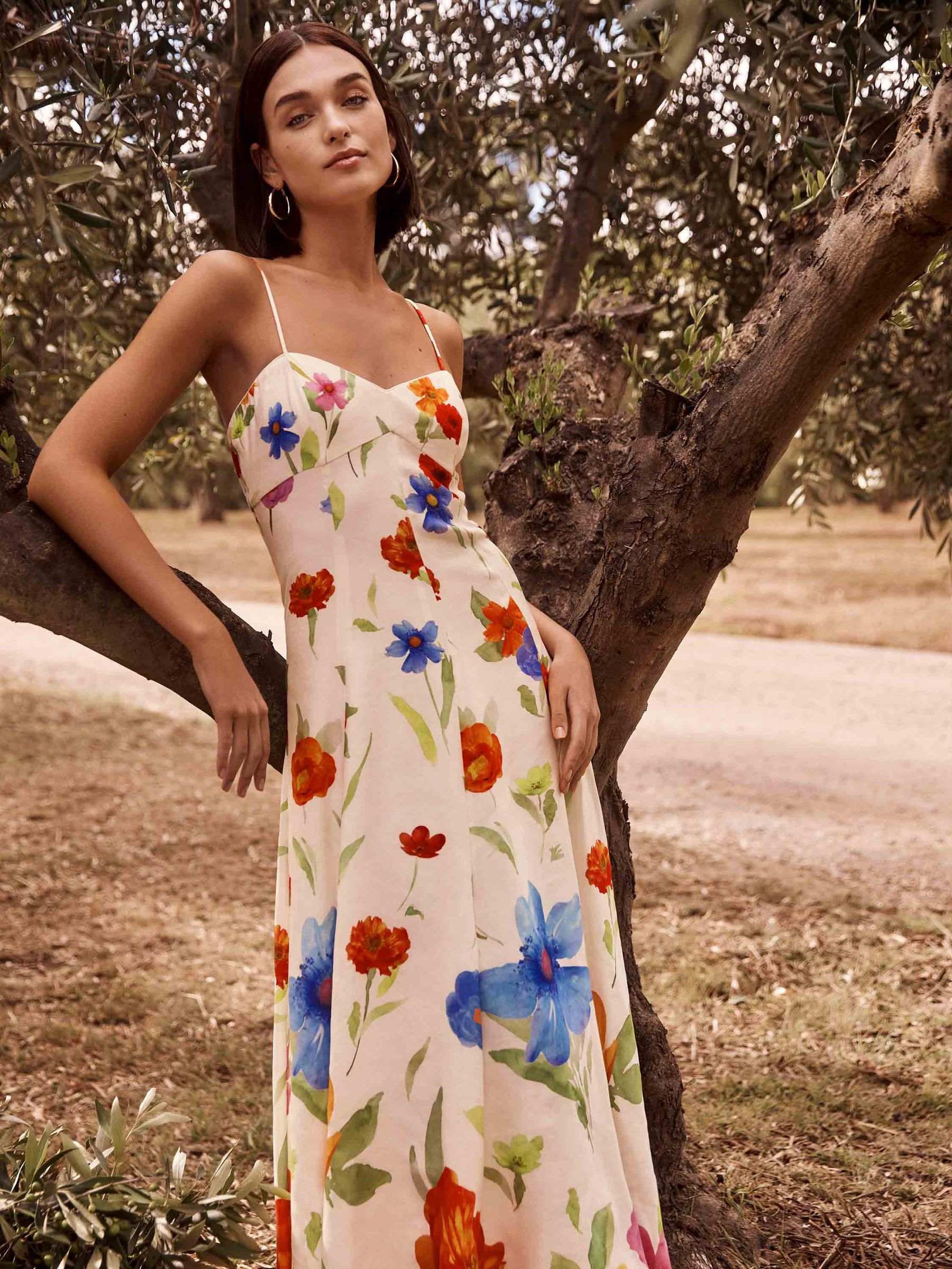 Acheter Robe d ete mi longue a bretelles Forever New Vayda avec une touche de lin from Next Luxembourg