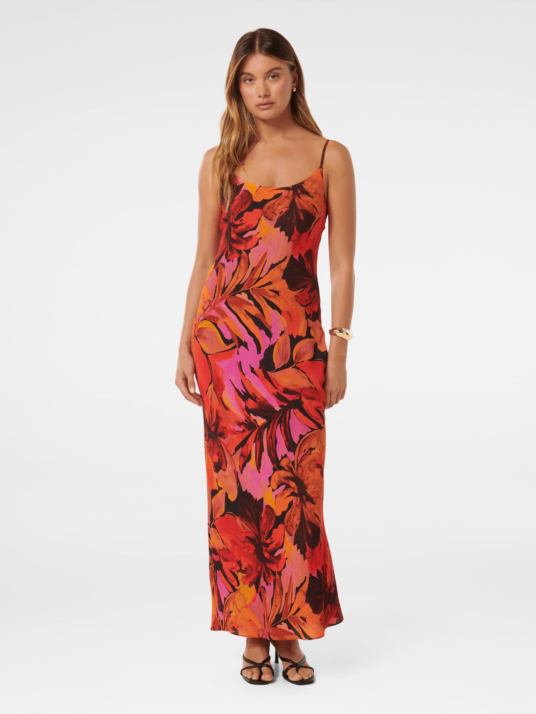 Buy Forever New Orange Valentina Strappy Slip Dress from Next Luxembourg