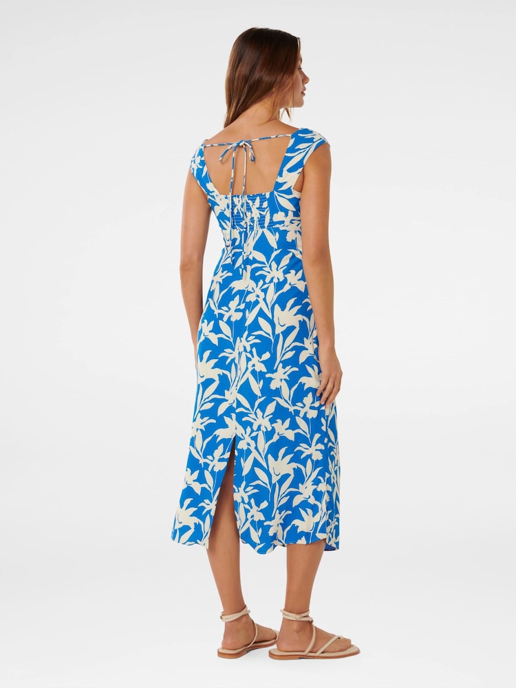 Forever New Blue Tasmin Ruched Midi Dress - Image 4 of 4 Forever New Blue Tasmin Ruched Midi Dress - Image 4 of 4