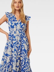 Forever New Blue Florence Midi Dress - Image 2 of 4