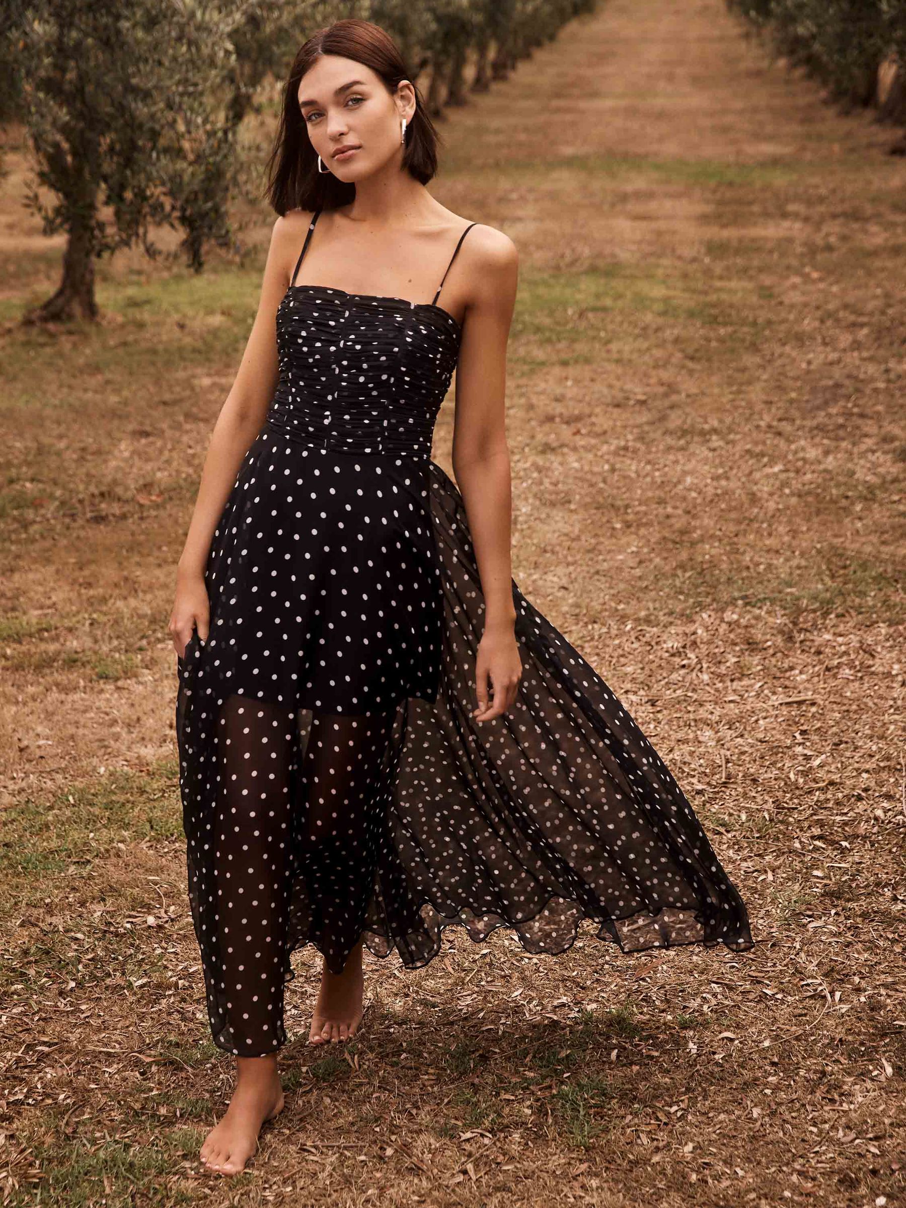 Sheer skirt maxi dress outlet