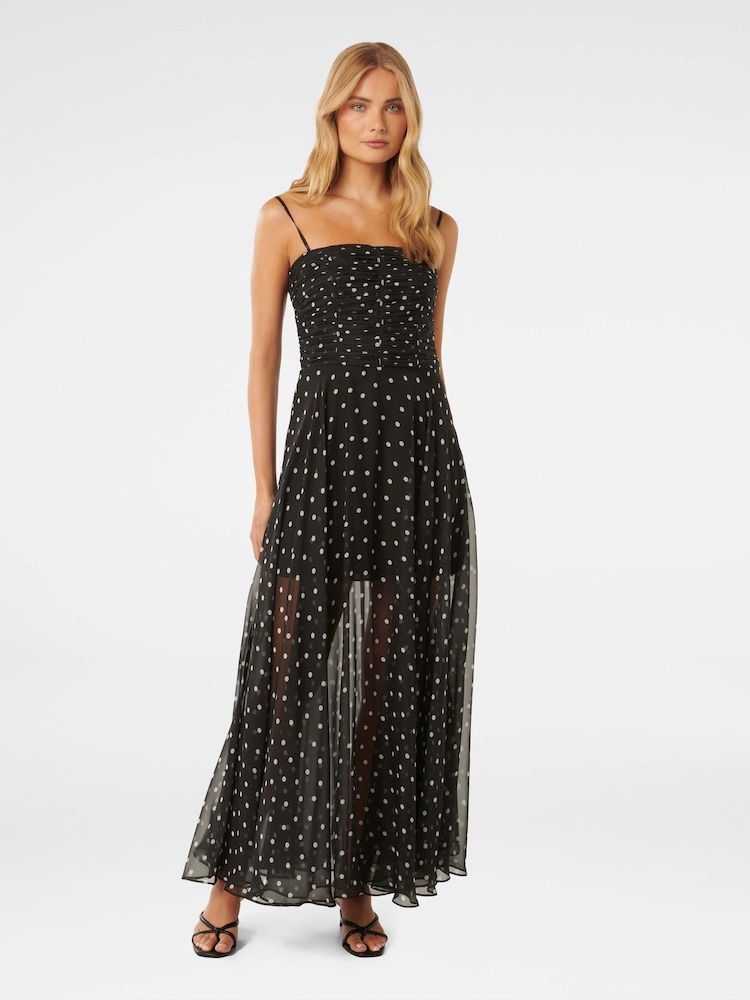 Forever New Black Brandy Sheer Skirt Maxi Dress - Image 2 of 5