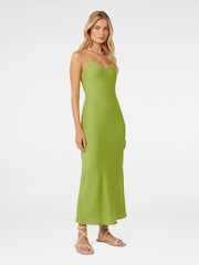 Forever New Green Fern Textured Slip Dress - Image 3 of 4