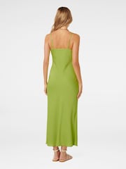 Forever New Green Fern Textured Slip Dress - Image 4 of 4