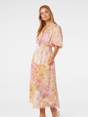 Forever New Cream Loren Puff Sleeves Midi Dress - Image 3 of 4