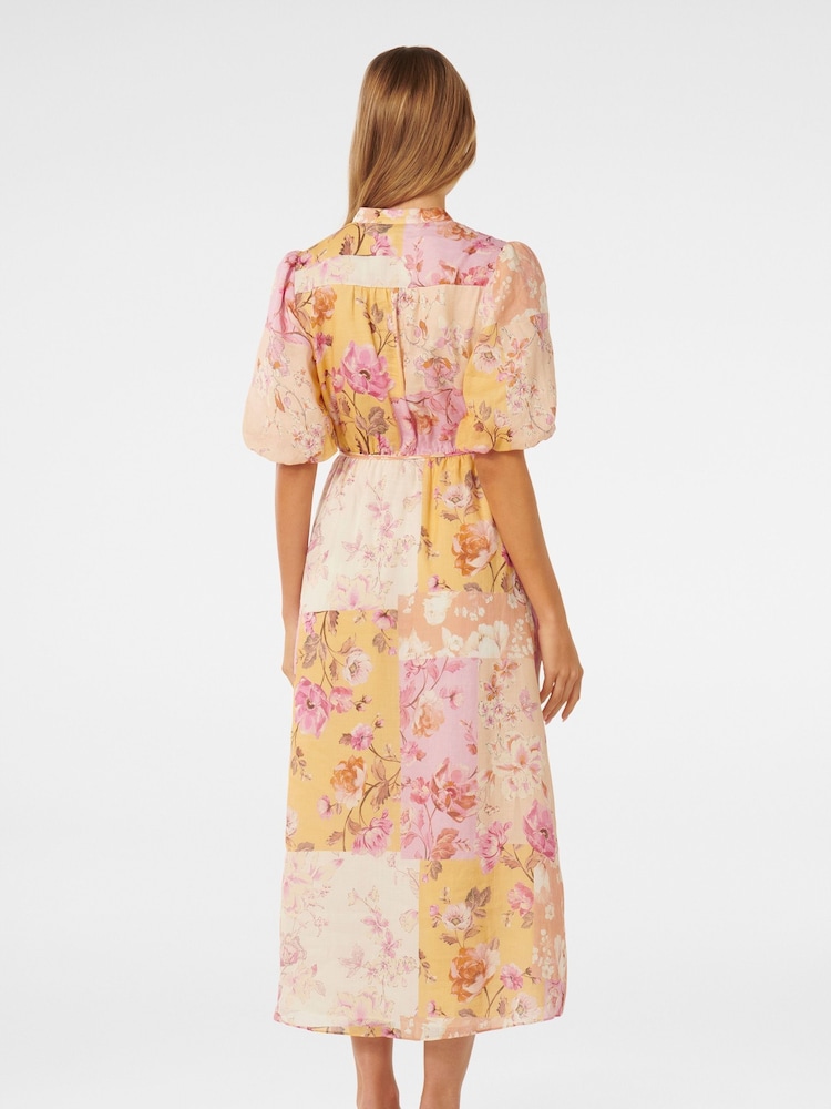 Forever New Cream Loren Puff Sleeves Midi Dress - Image 4 of 4