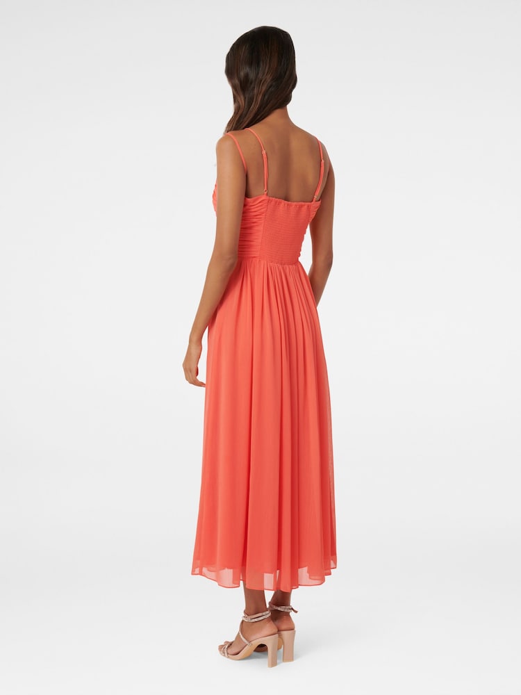 Forever New Pink Nakita Petite Ruched Bodice Maxi Dress - Image 4 of 4