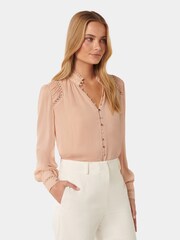 Forever New Pink Taffy Trim Insert Blouse - Image 3 of 5