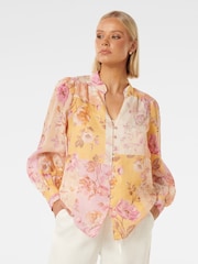 Forever New Cream Delia Yoke Detail Blouse - Image 1 of 5