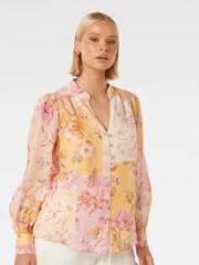 Forever New Cream Delia Yoke Detail Blouse - Image 3 of 5