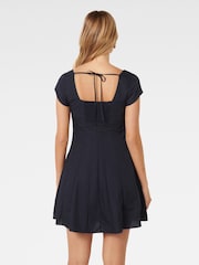 Forever New Blue Regina Petite Cap Sleeves Mini Dress - Image 5 of 5
