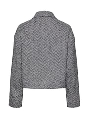PIECES Black Textured Short Jacket - Image 2 of 2