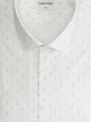 Calvin Klein White Poplin Leaf Print Slim Shirt - Image 2 of 4