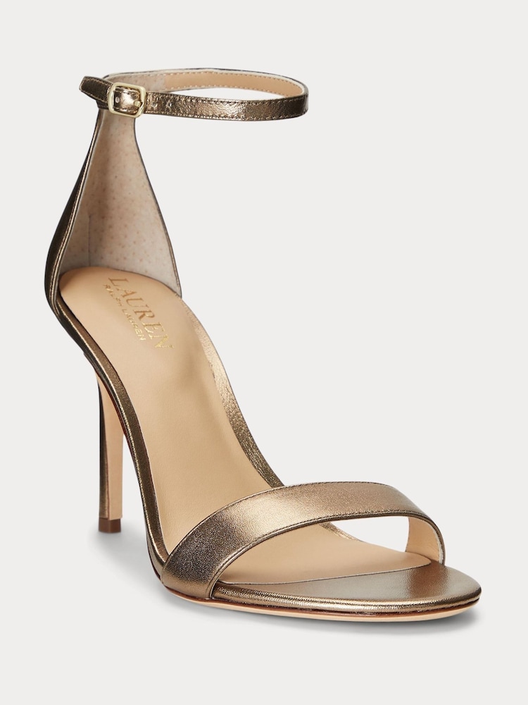 Lauren Ralph Lauren Gold Allie Metallic Nappa Leather Sandals - Imagen 2 de 4 Lauren Ralph Lauren Gold Allie Metallic Nappa Leather Sandals - Imagen 2 de 4