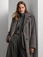 Lauren Ralph Lauren Faux-Fur Long Car Coat - Image 2 of 9