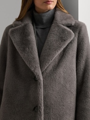 Lauren Ralph Lauren Faux-Fur Long Car Coat - Image 4 of 9