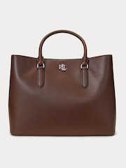 Lauren Ralph Lauren Leather Large Marcy Satchel Bag - Image 1 of 7