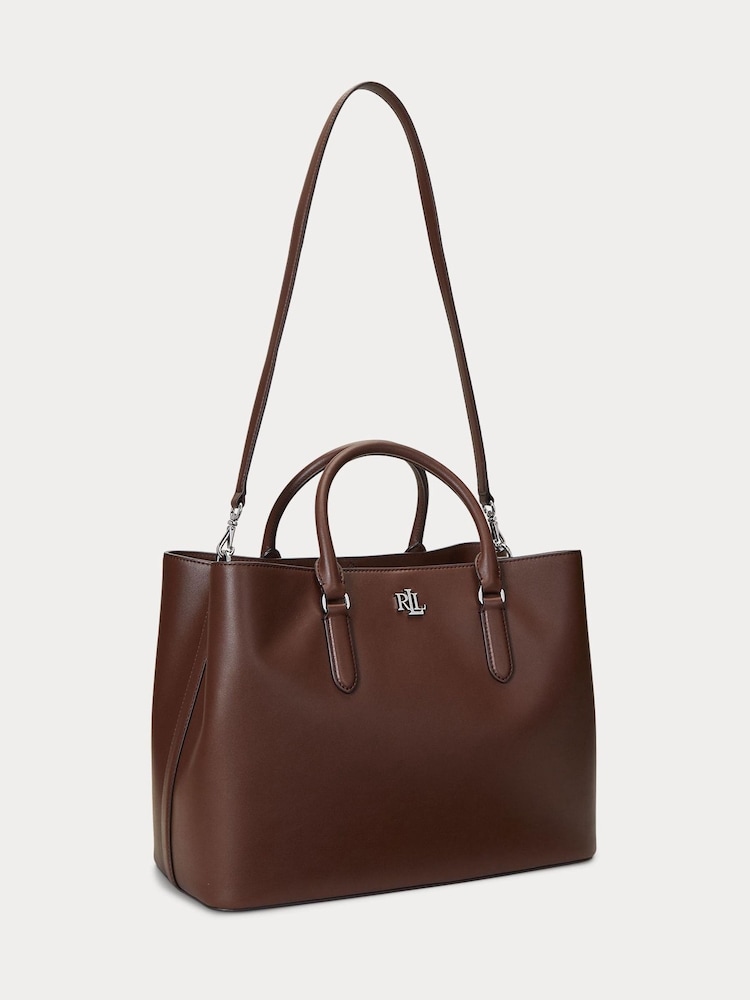 Lauren Ralph Lauren Leather Large Marcy Satchel Bag - Image 2 of 7