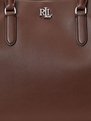 Lauren Ralph Lauren Leather Large Marcy Satchel Bag - Image 5 of 7