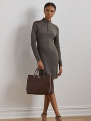 Lauren Ralph Lauren Leather Large Marcy Satchel Bag - Image 7 of 7