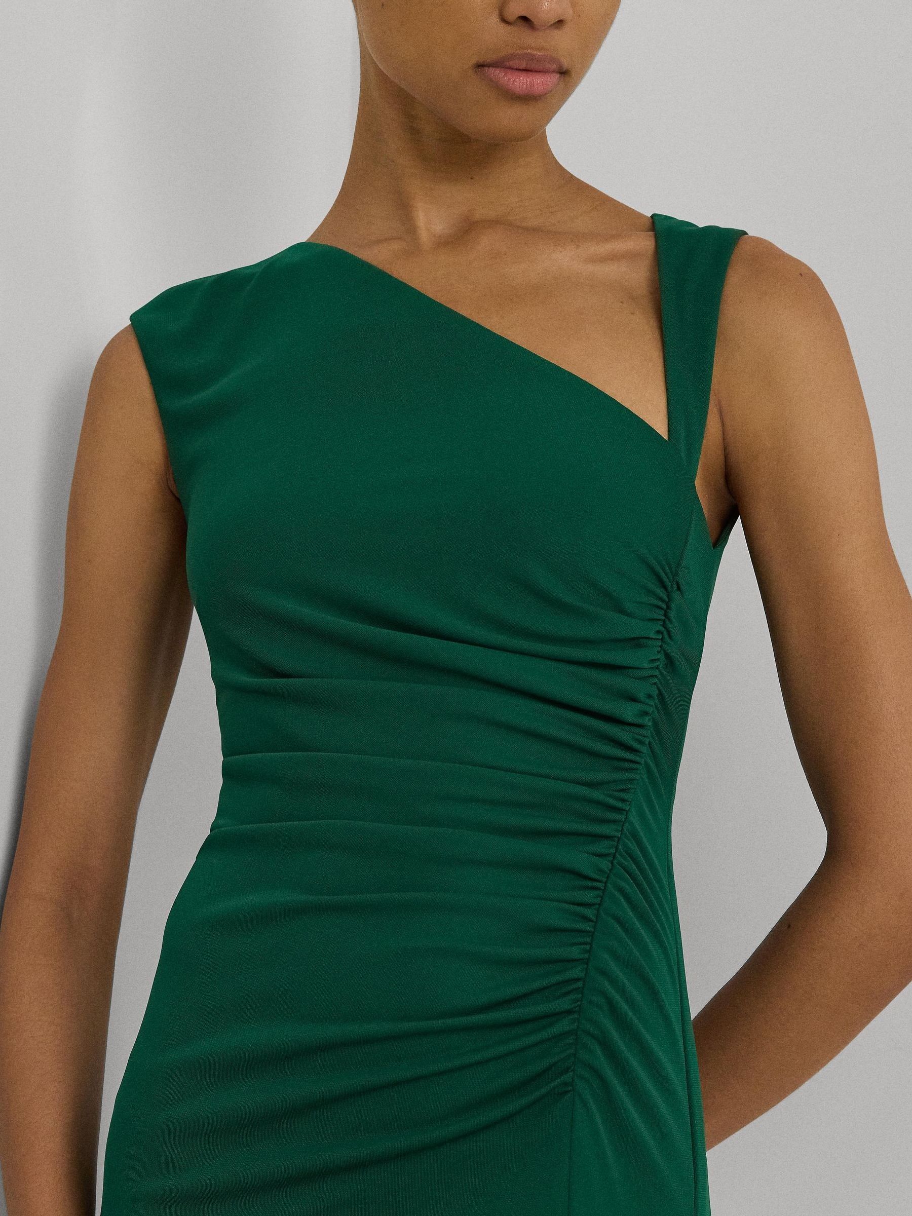 Lauren ralph lauren ruched jersey dress on sale