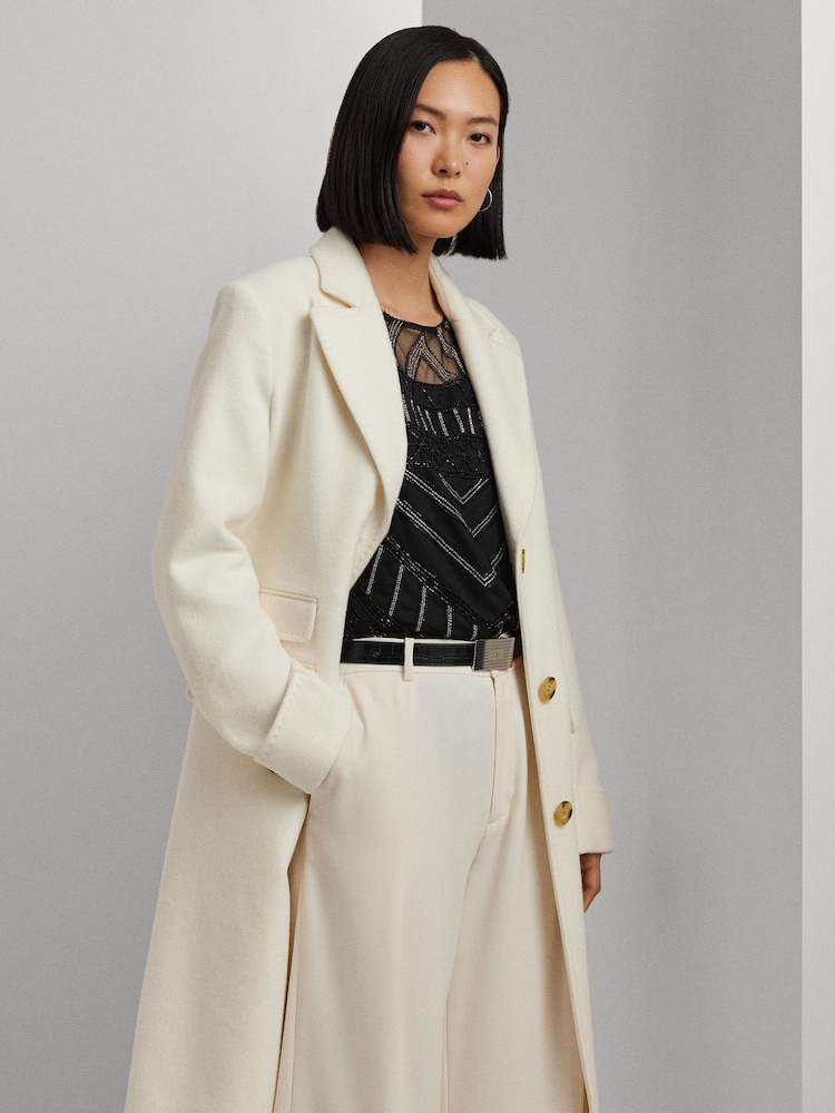 Lauren Ralph Lauren Cashmere Blend Wool Reefer Coat - Image 2 of 8