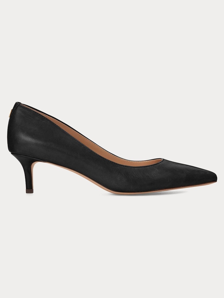 Lauren Ralph Lauren Adrienne Leather Kitten čevlji z visoko peto čevlji - Slika 1 iz 5