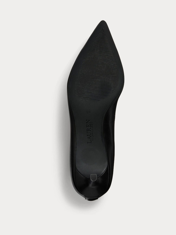 Lauren Ralph Lauren Adrienne Leather Kitten čevlji z visoko peto čevlji - Slika 5 iz 5 Lauren Ralph Lauren Adrienne Leather Kitten čevlji z visoko peto čevlji - Slika 5 iz 5