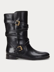 Lauren Ralph Lauren Briannah Leather Wrap Riding Boots - Image 1 of 4
