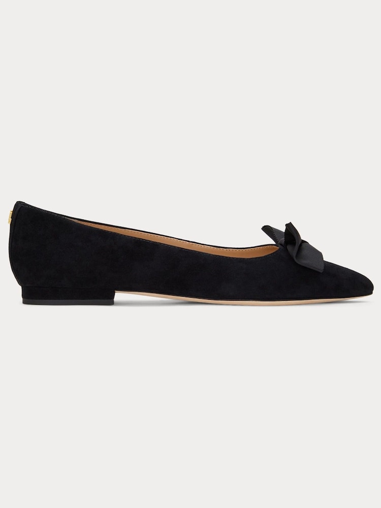 Lauren Ralph Lauren Londyn Suede Bow Ballet Shoes - Image 2 of 4