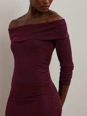 Lauren Ralph Lauren Rib-Knit Off-the-Shoulder Midi Dress - Image 4 of 8