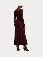 Lauren Ralph Lauren Rib-Knit Off-the-Shoulder Midi Dress - Image 5 of 8