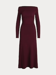 Lauren Ralph Lauren Rib-Knit Off-the-Shoulder Midi Dress - Image 8 of 8