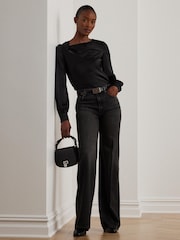 Lauren Ralph Lauren Silk Volume Sleeve Blouse - Image 2 of 8