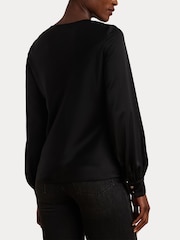 Lauren Ralph Lauren Silk Volume Sleeve Blouse - Image 6 of 8