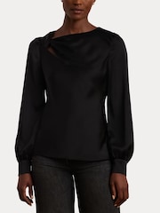 Lauren Ralph Lauren Silk Volume Sleeve Blouse - Image 7 of 8