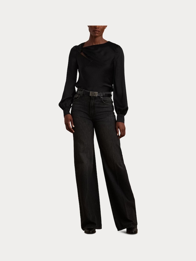 Lauren Ralph Lauren Silk Volume Sleeve Blouse - Image 8 of 8