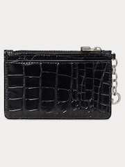 Lauren Ralph Lauren Glossy Croc Leather Zip Card Holder - Image 2 of 2