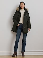 Lauren Ralph Lauren Texture Puffer Faux Fur Hood Coat - Image 2 of 9