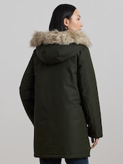 Lauren Ralph Lauren Texture Puffer Faux Fur Hood Coat - Image 3 of 9
