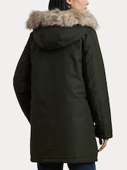 Lauren Ralph Lauren Texture Puffer Faux Fur Hood Coat - Image 6 of 9