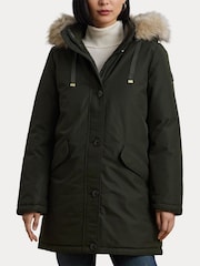 Lauren Ralph Lauren Texture Puffer Faux Fur Hood Coat - Image 7 of 9